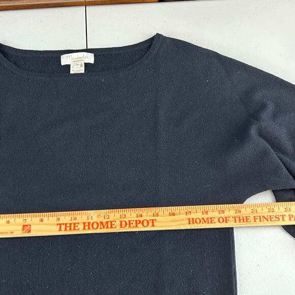 Mainbocher Black 100% Cashmere Long Wide Sleeve XL Sweater Classic Old Money - Picture 4 of 7